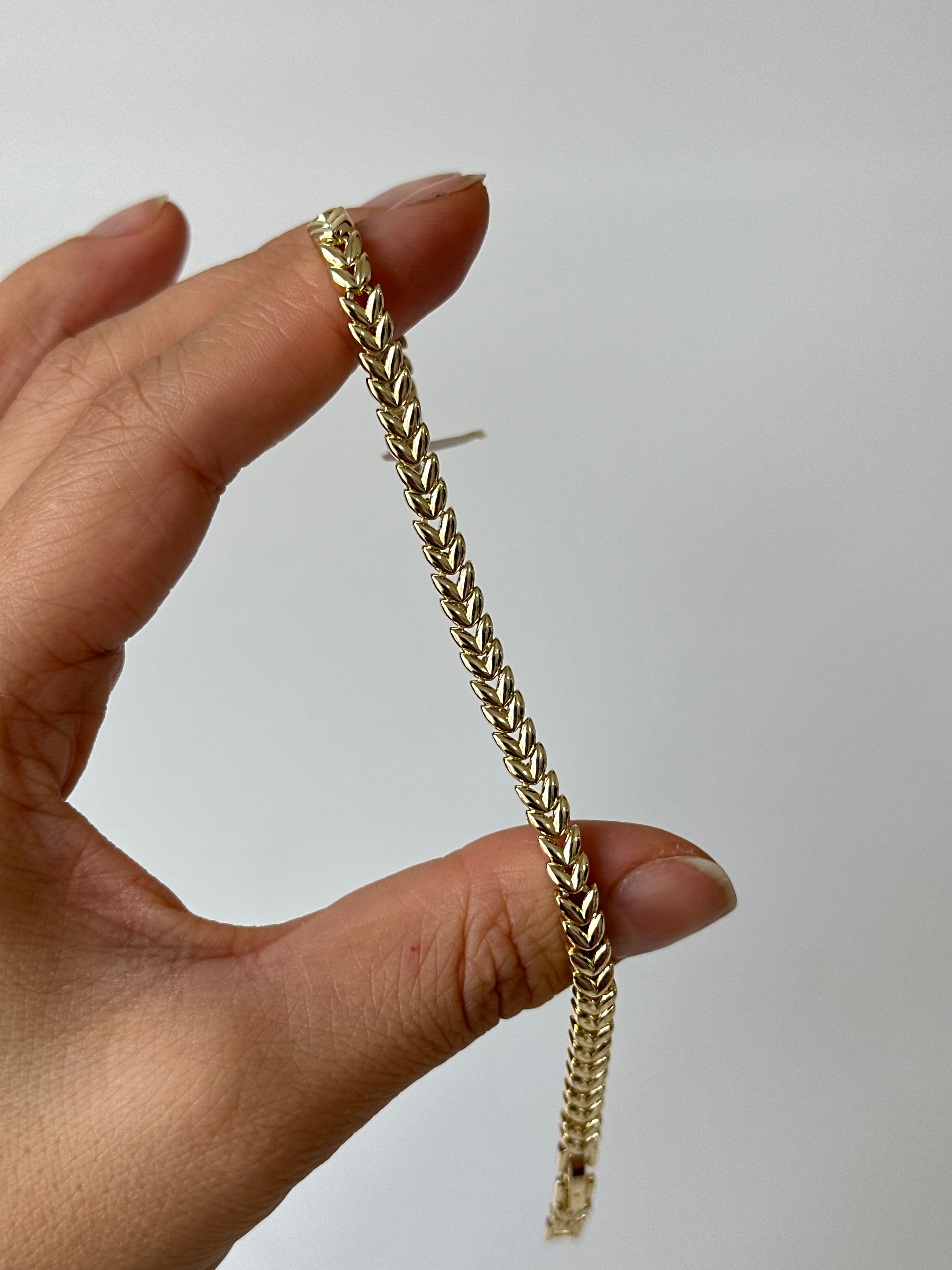 Balık Sırtı Bileklik 14k