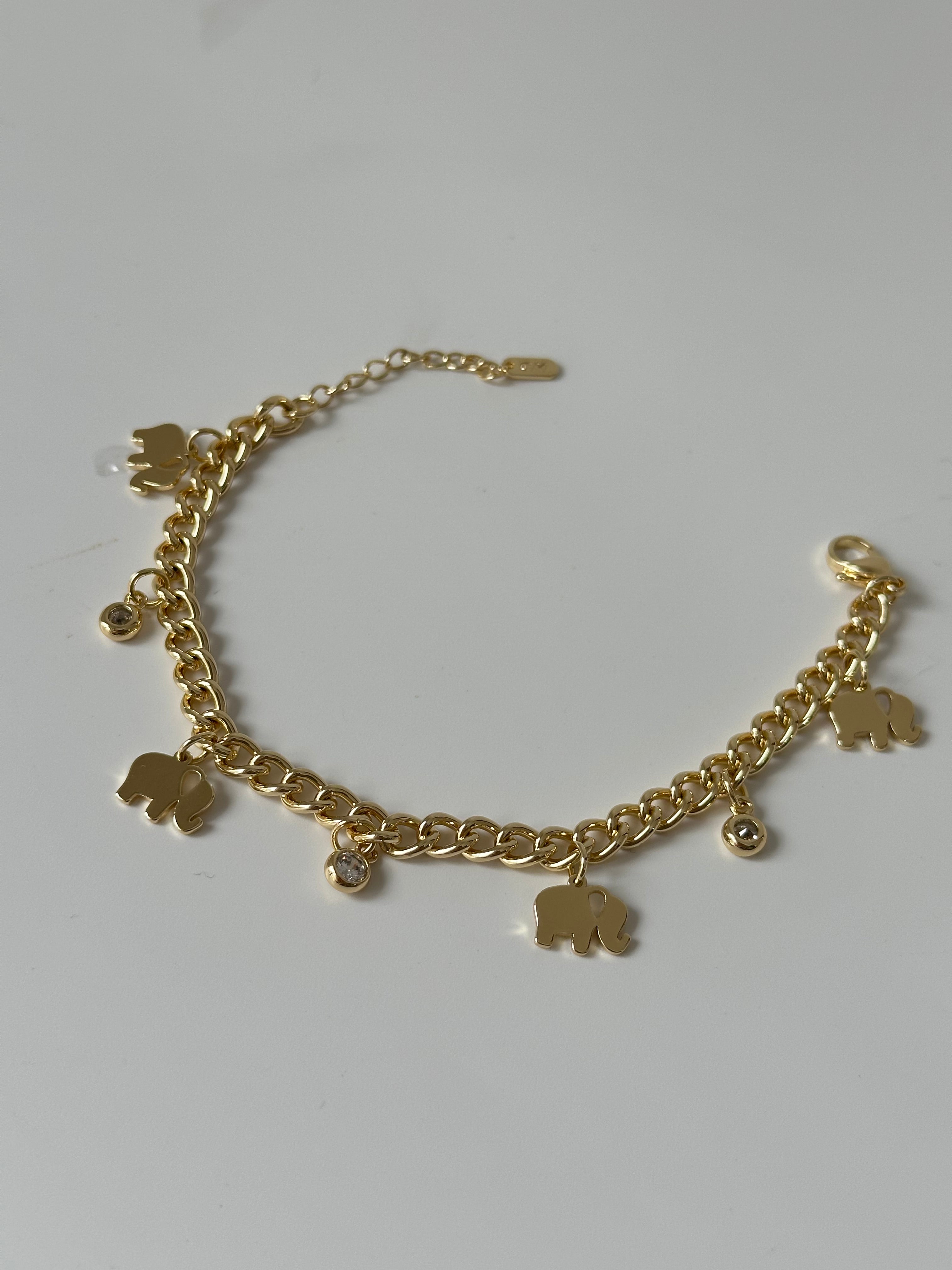 14k Fil Charmlı Bileklik