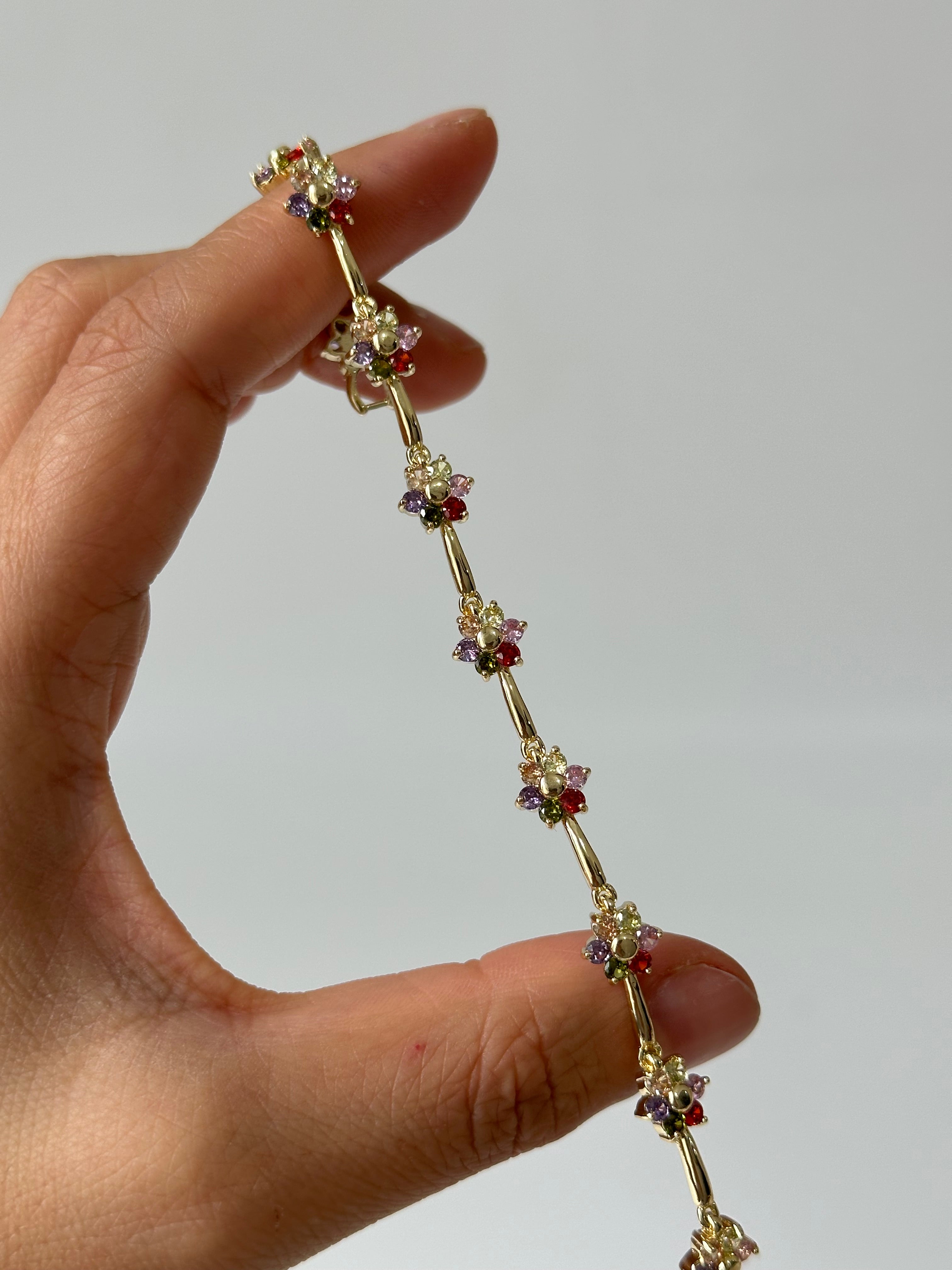 Renkli Çiçek Model Bileklik