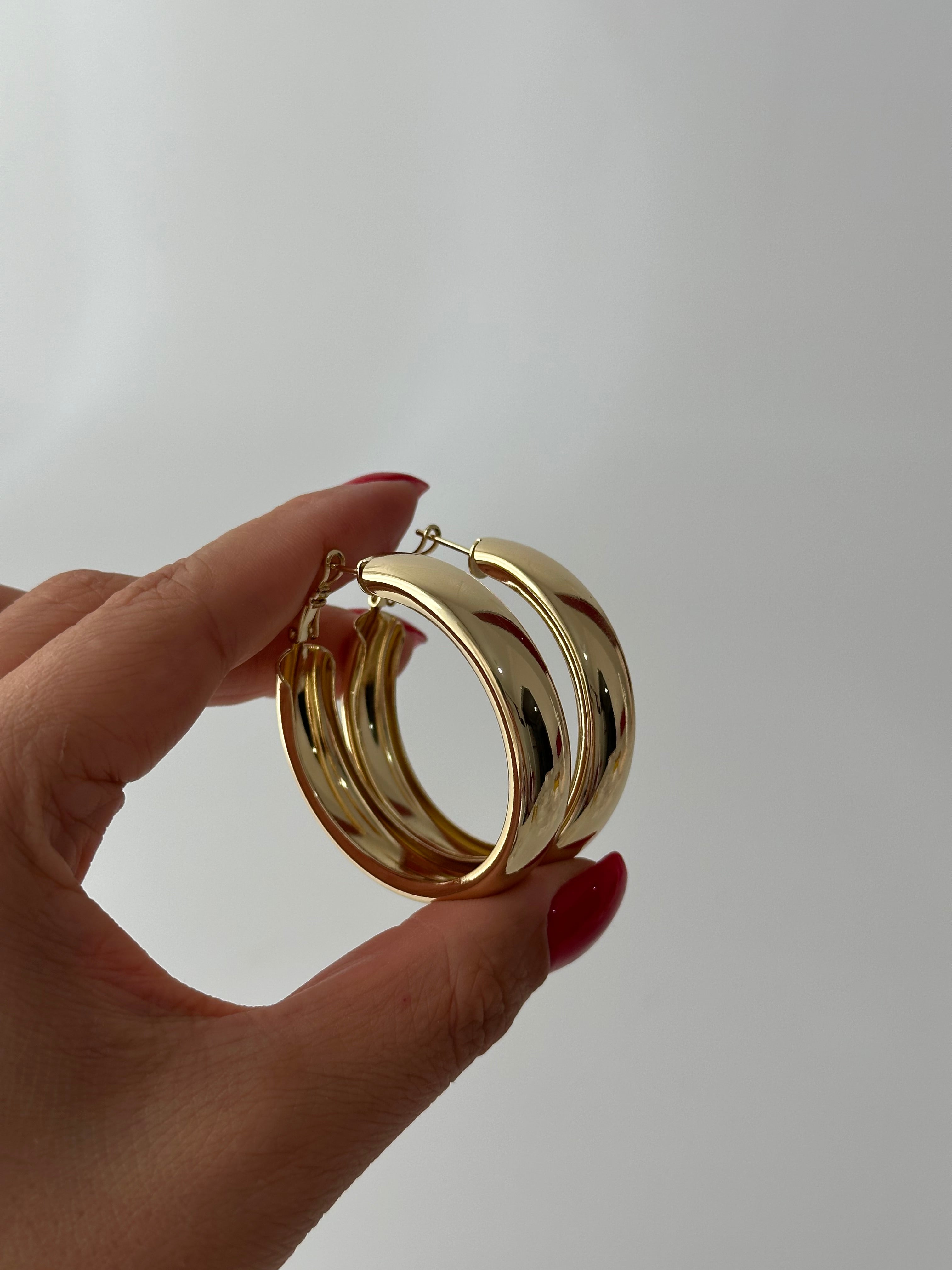 Büyük Xuping Halka Küpe 14k