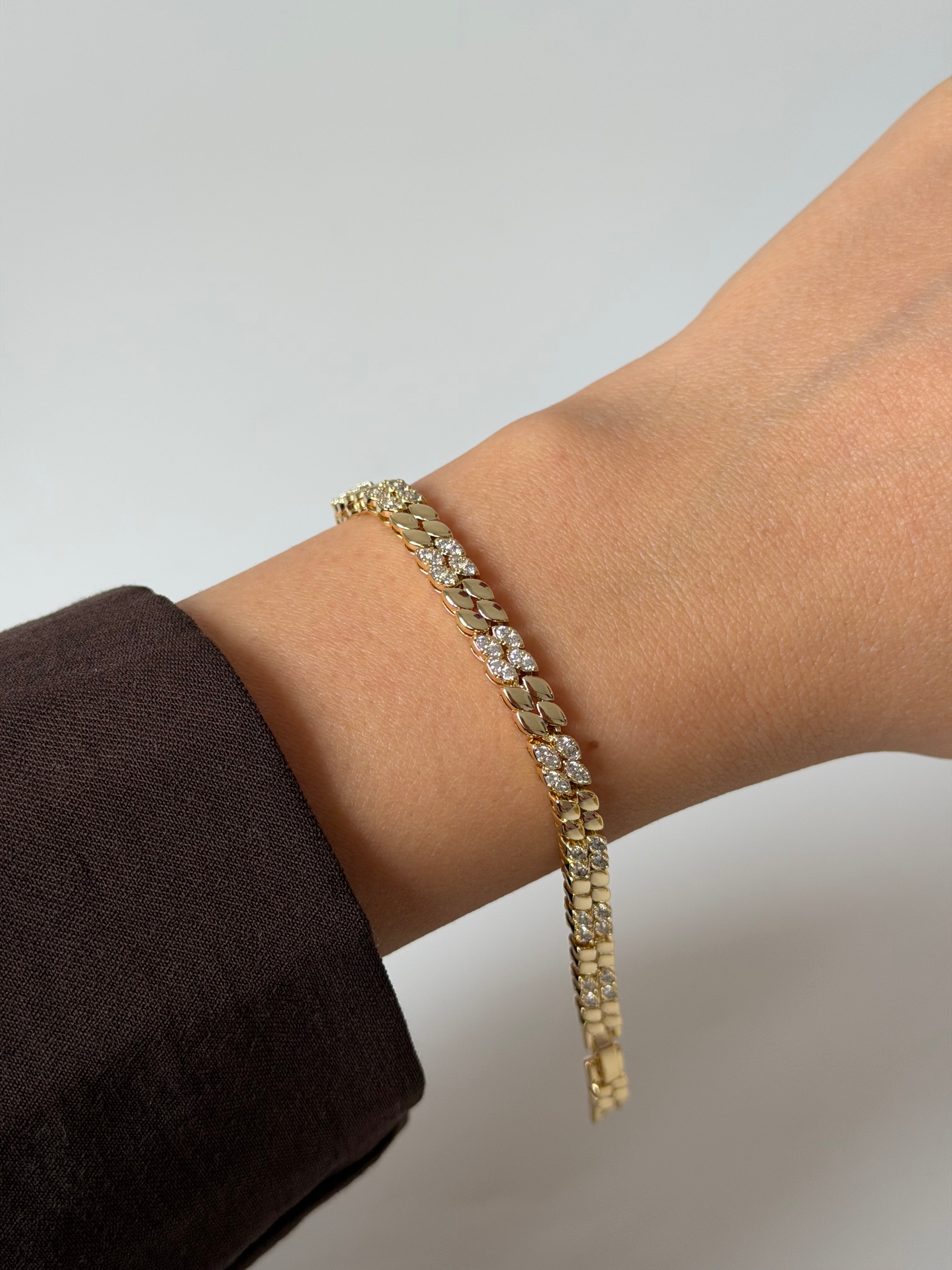 Çift Sıra taşlı Xuping Bileklik