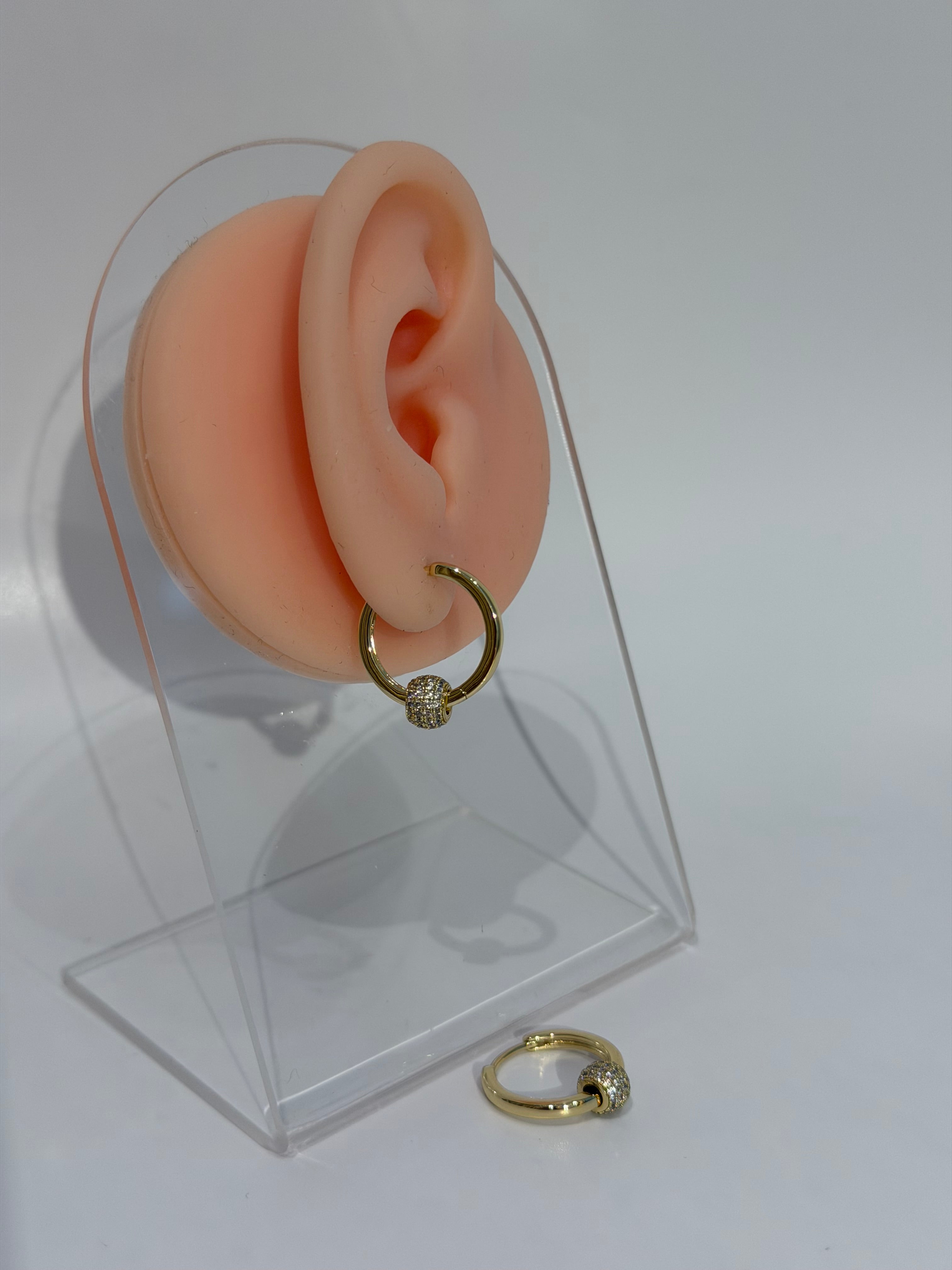 Mini Dorika Taş Charmlı Xuping Küpe