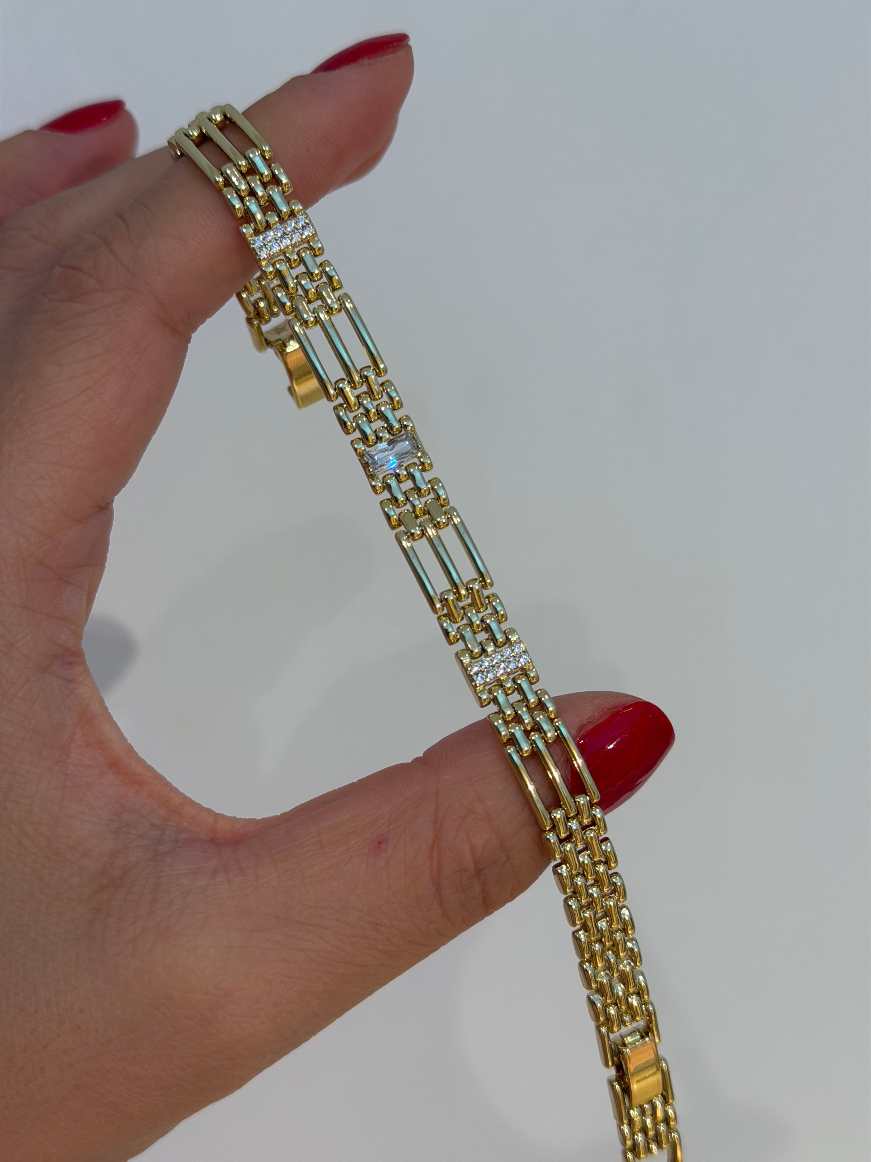 Vintage Kordon Taşlı Xuping Bileklik