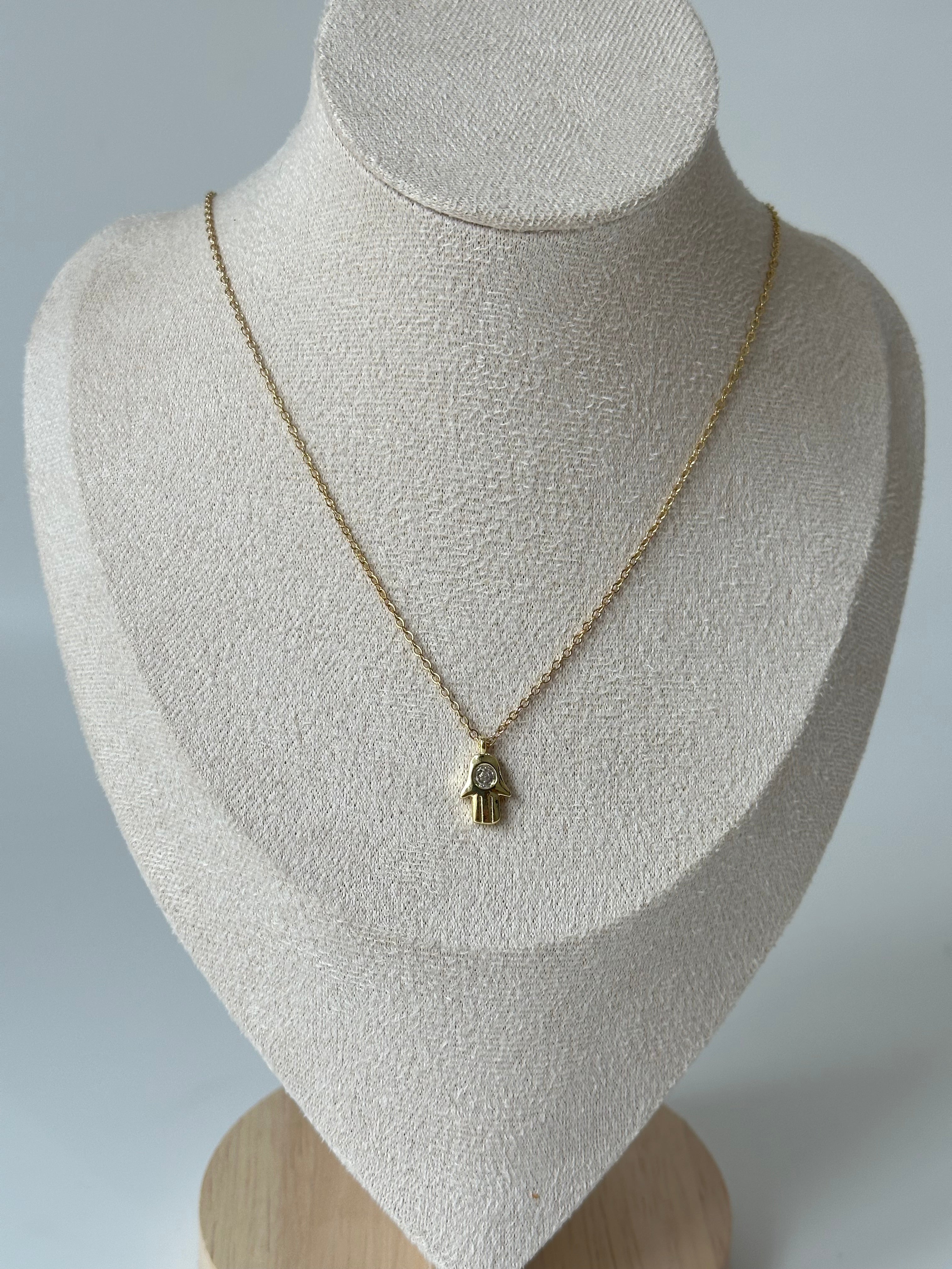 Mini Hamsa Çelik Kolye