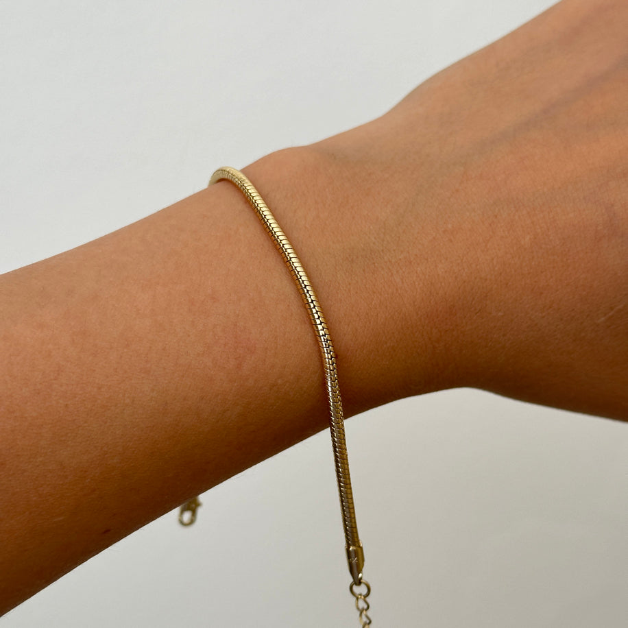 14k xuping Yılan italyan oval bileklik