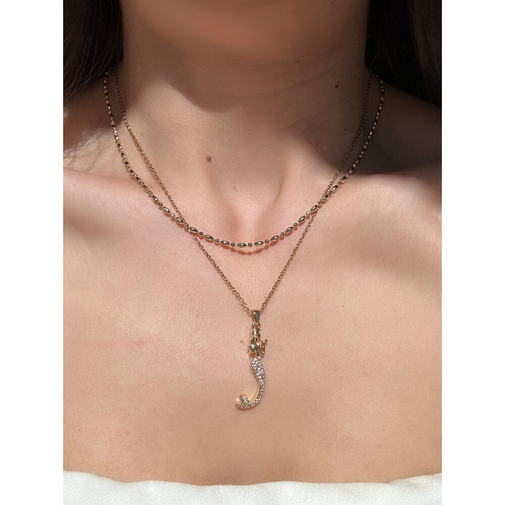 Silver zirkon deniz kızı kolye