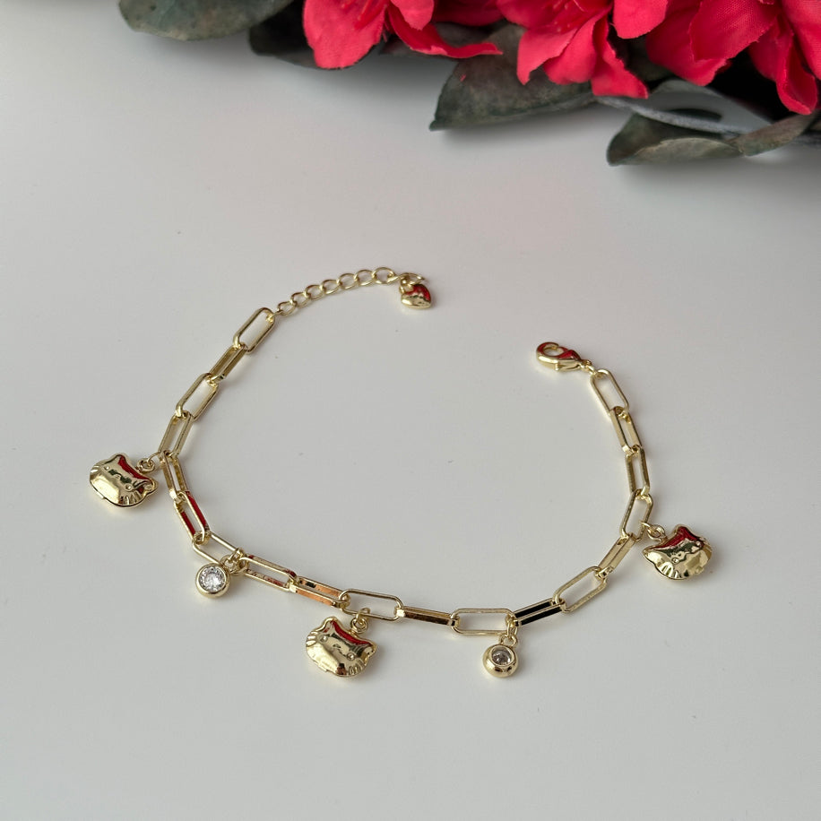 Charm detay 14k bileklik