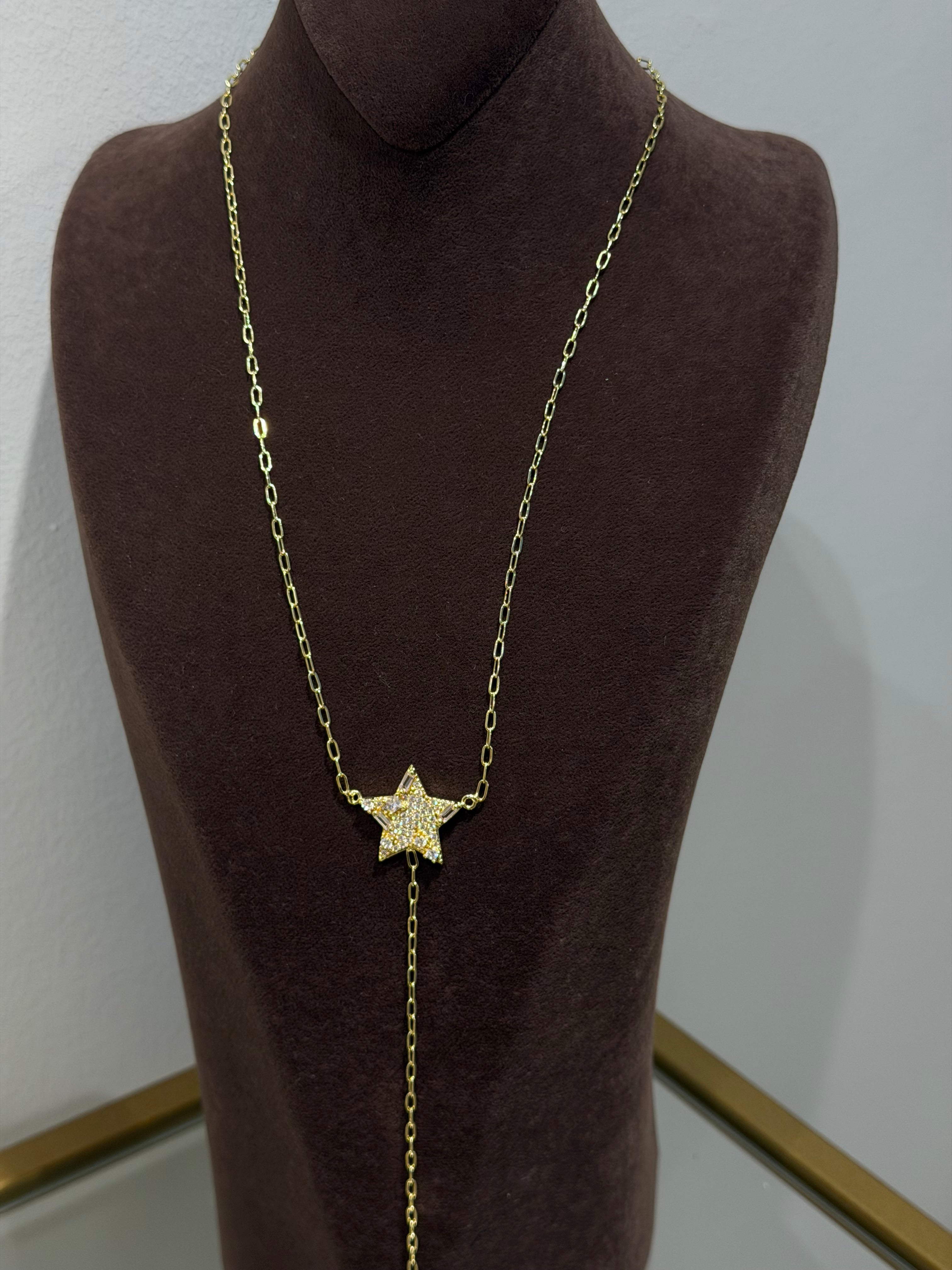Yıldız Zincir Dekolte Kolye