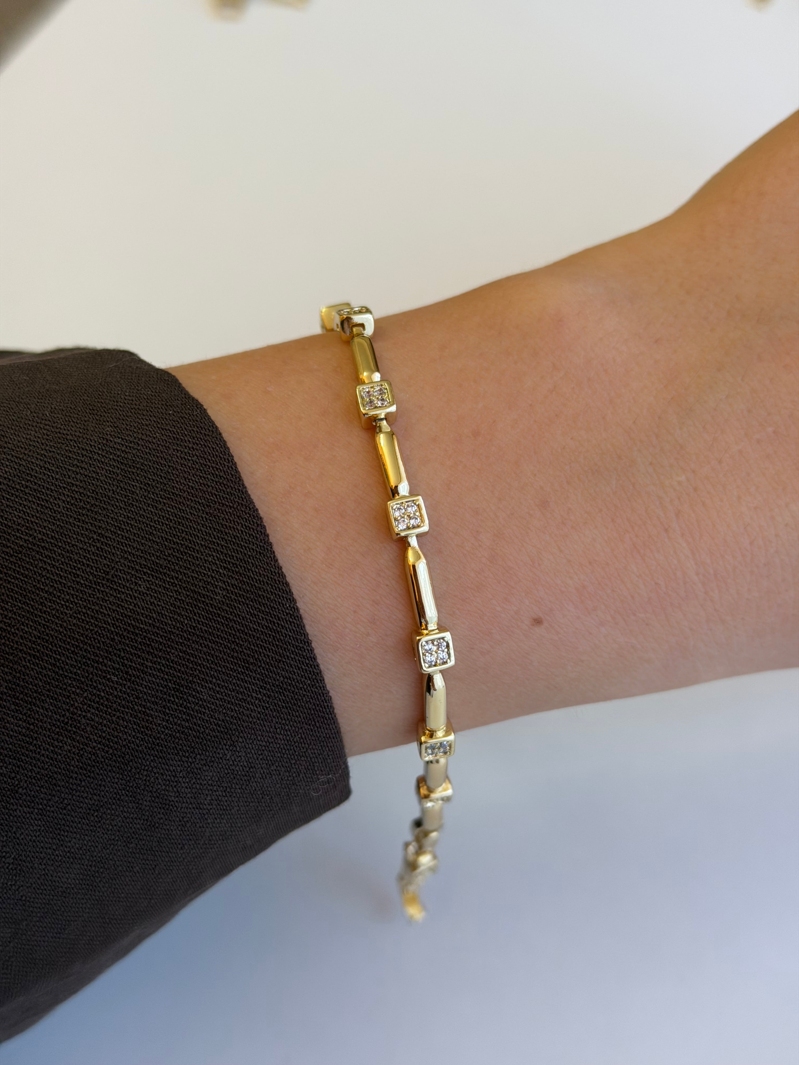 Kare Taş Sıra Xuping Bileklik