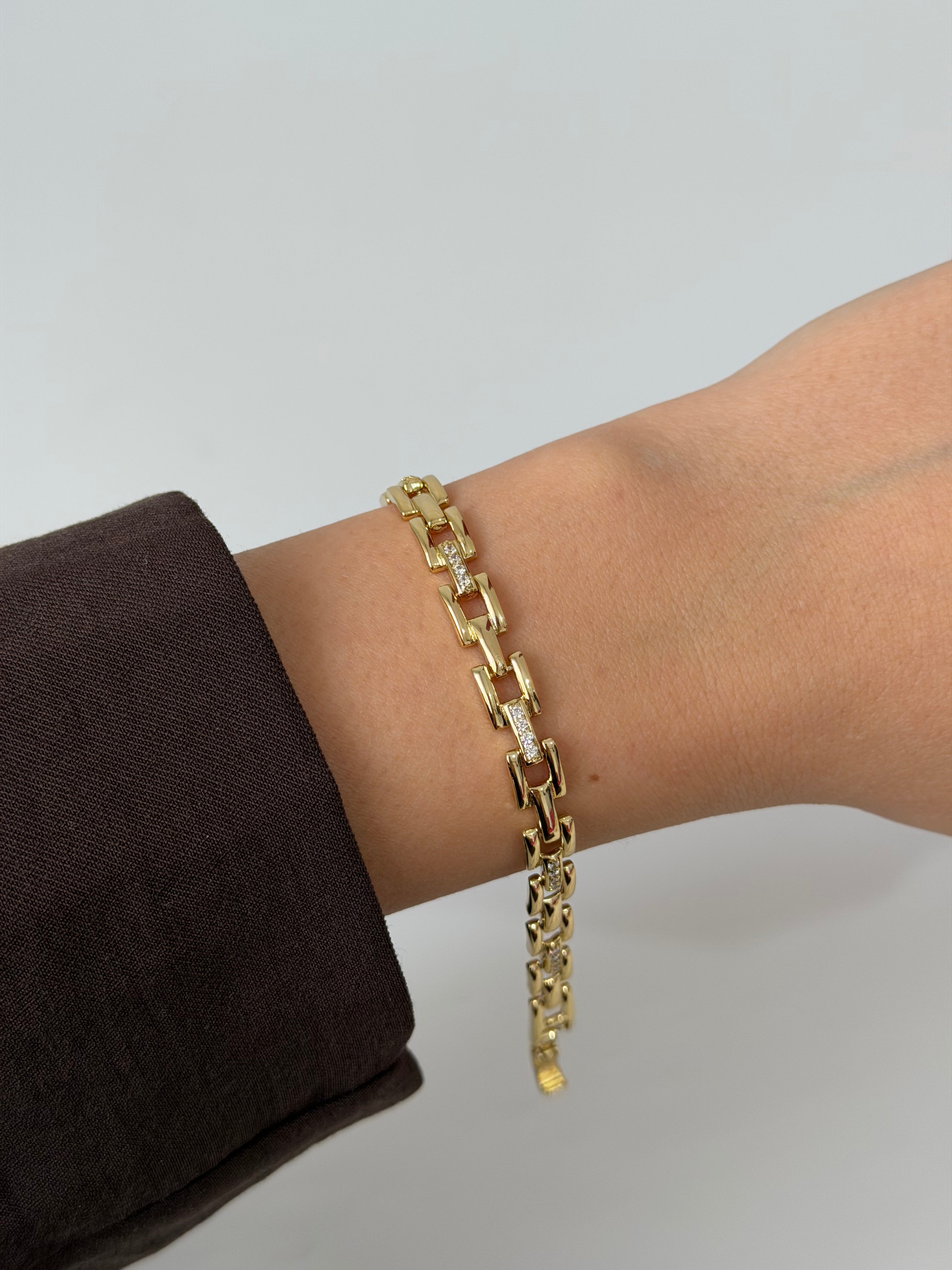 Kordon Sıra Xuping Bileklik Taşlı