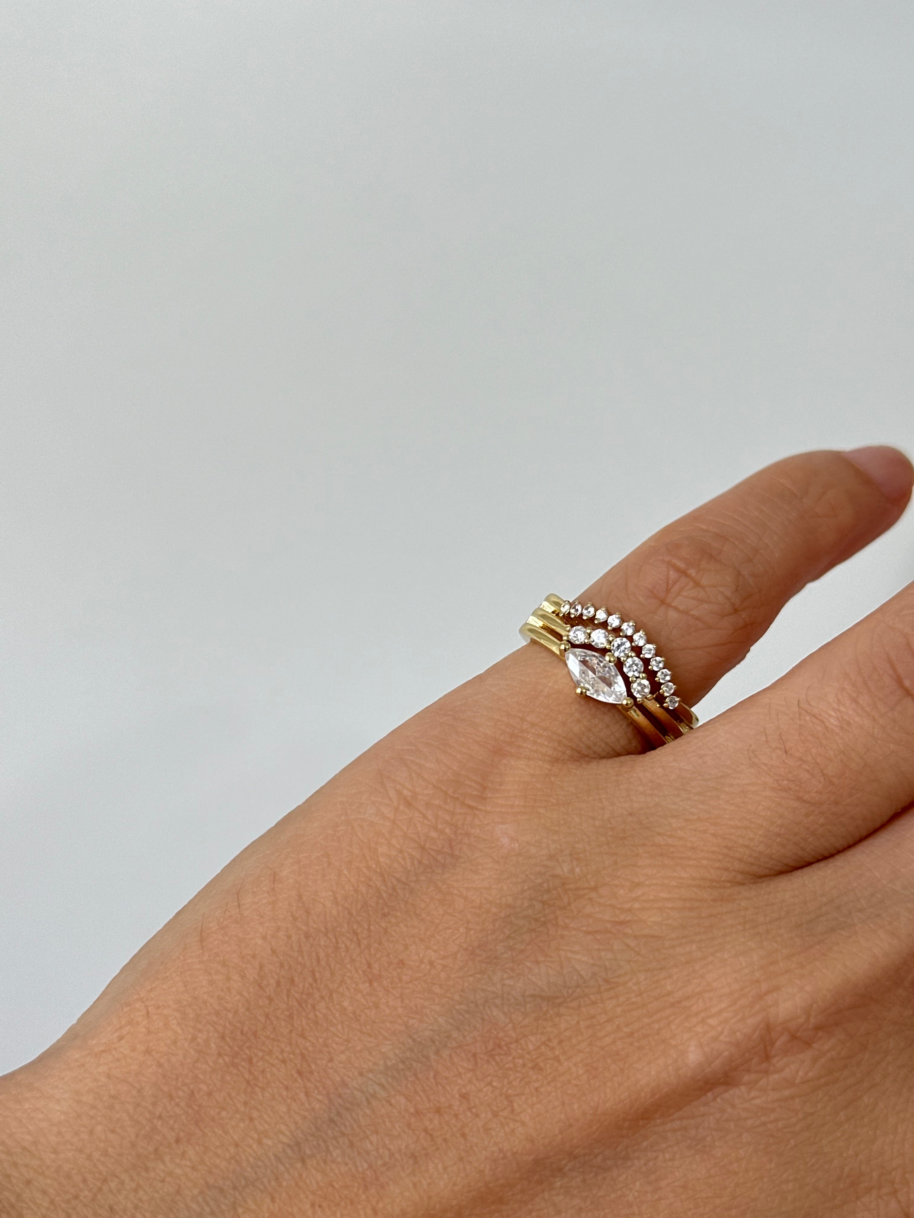 Persy 3’lğ görünüm Yüzük Ayarlı