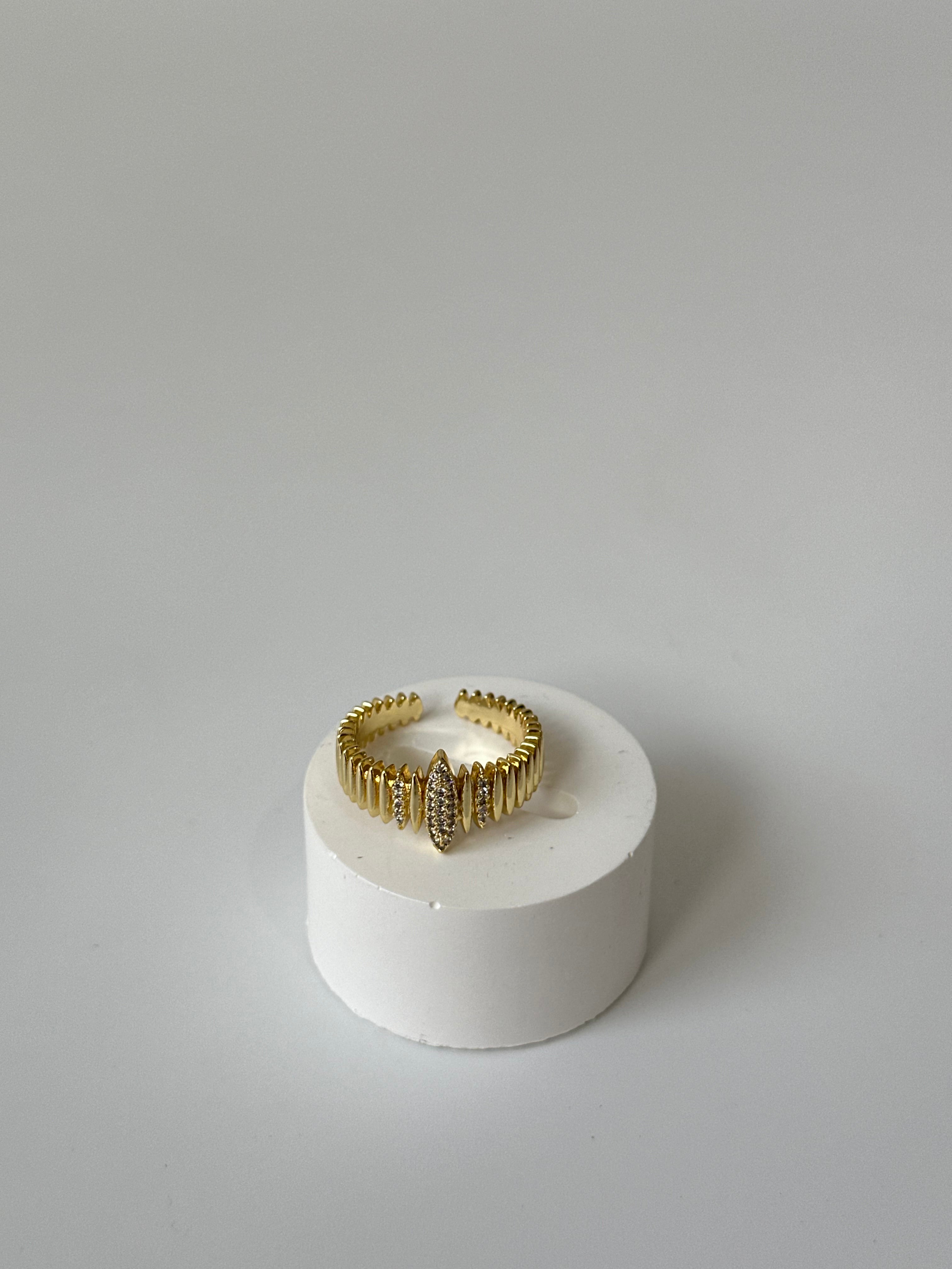 Elips Taş İşleme Yüzük