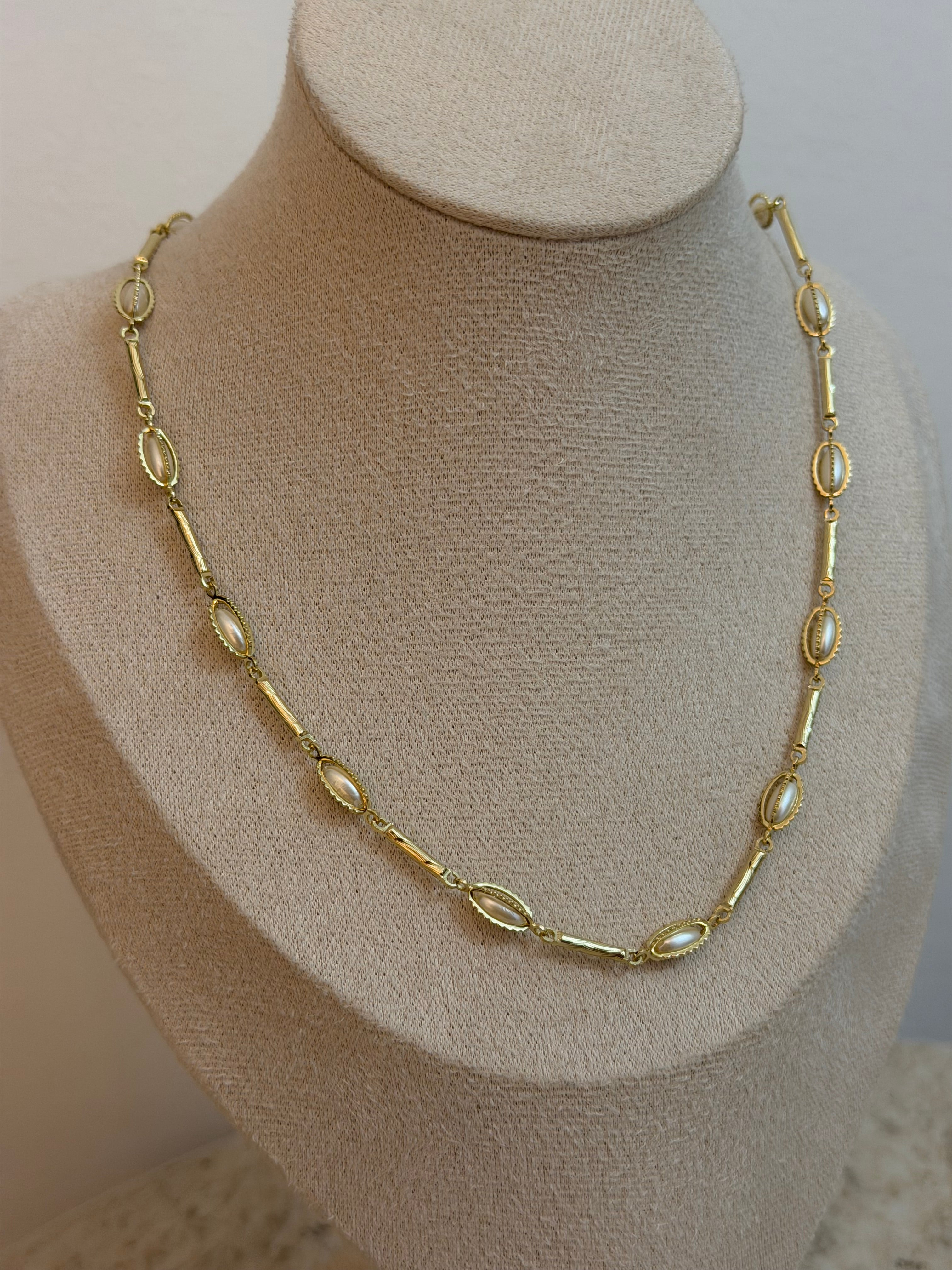 İnci Detay Xuping 14k altın Rengi Kolye