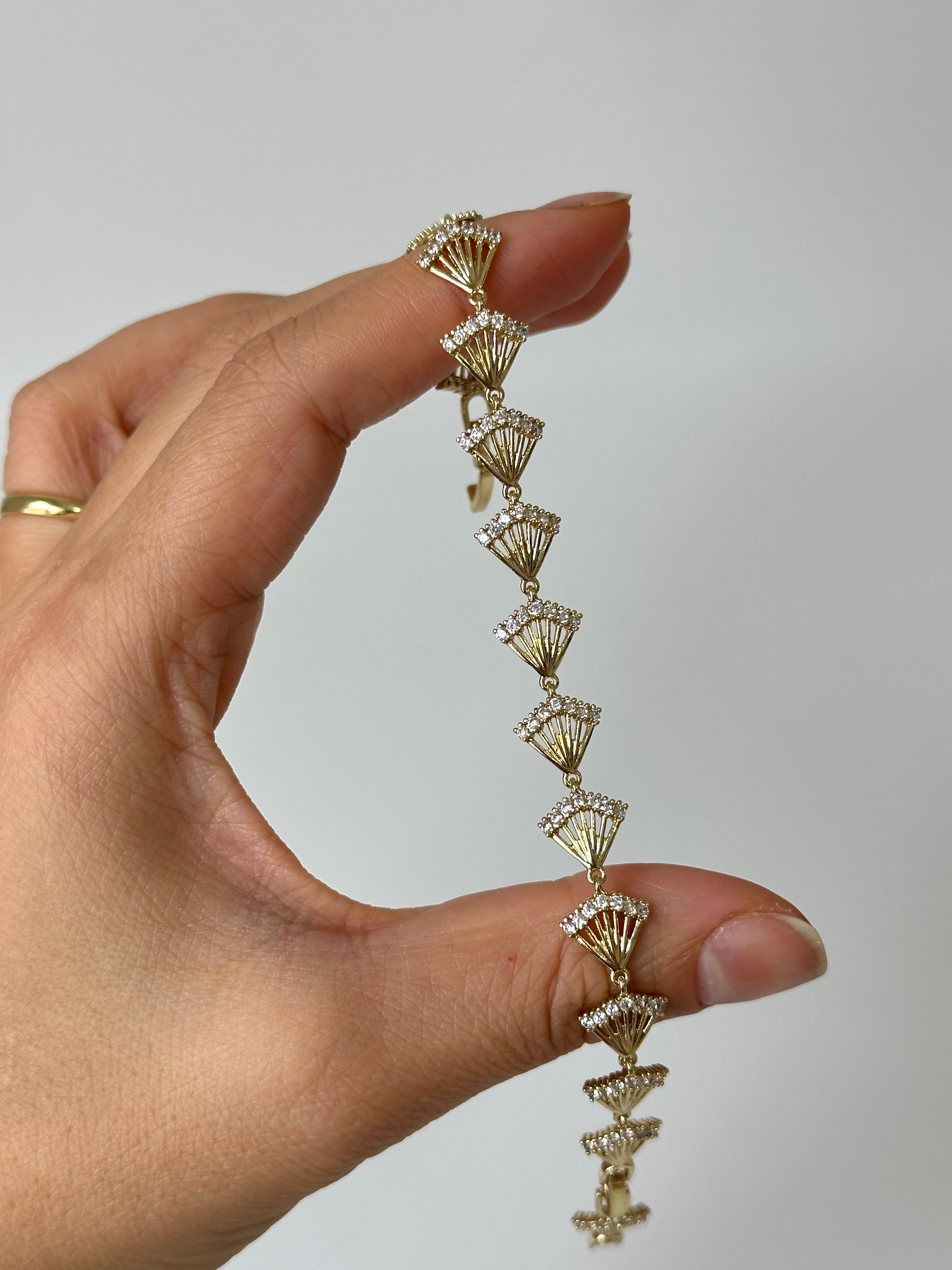 Yaprak Sıra Taş İşleme Xuping Bileklik