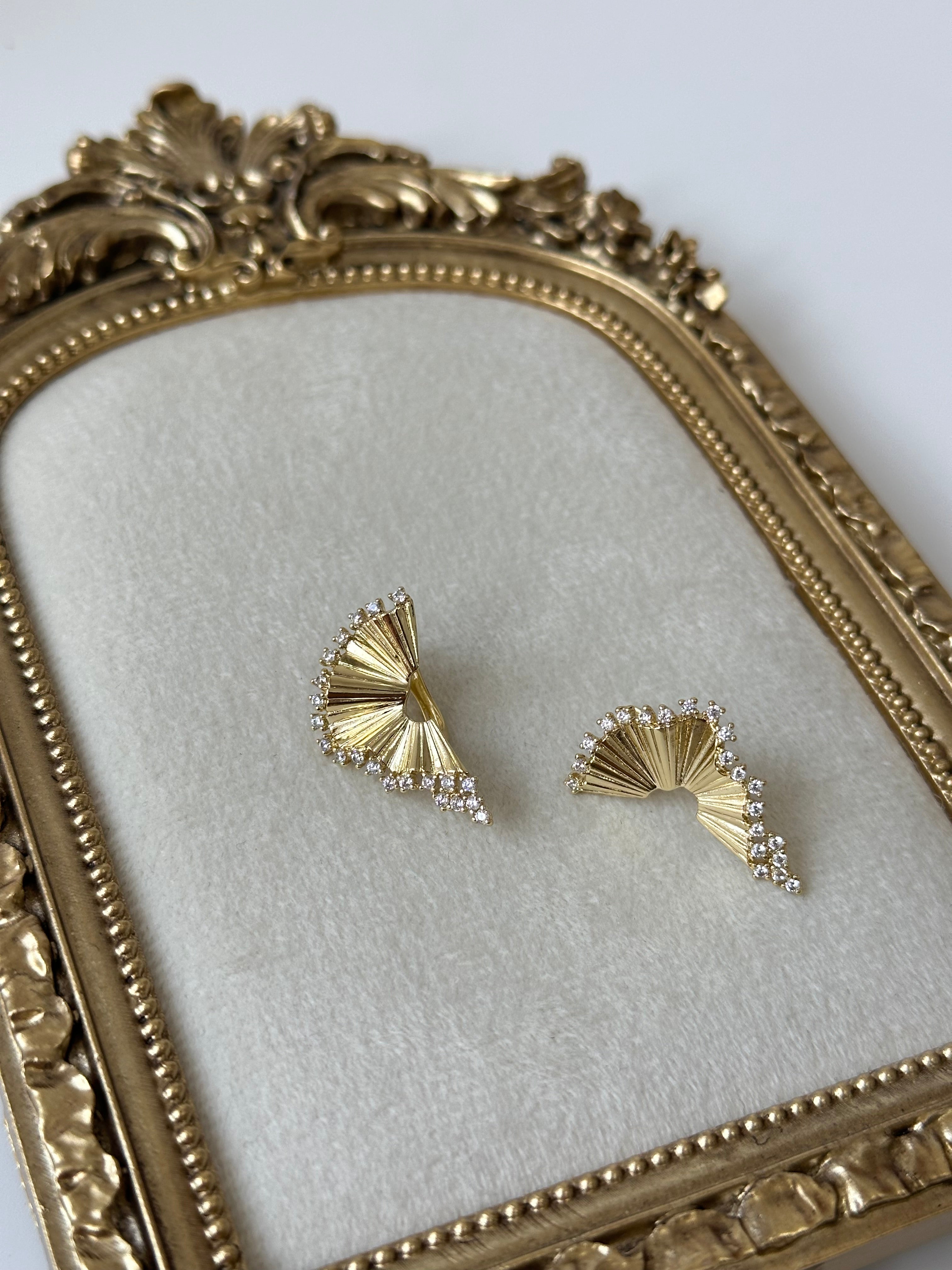 Nobie Xuping Taş Yaprak Model Küpe