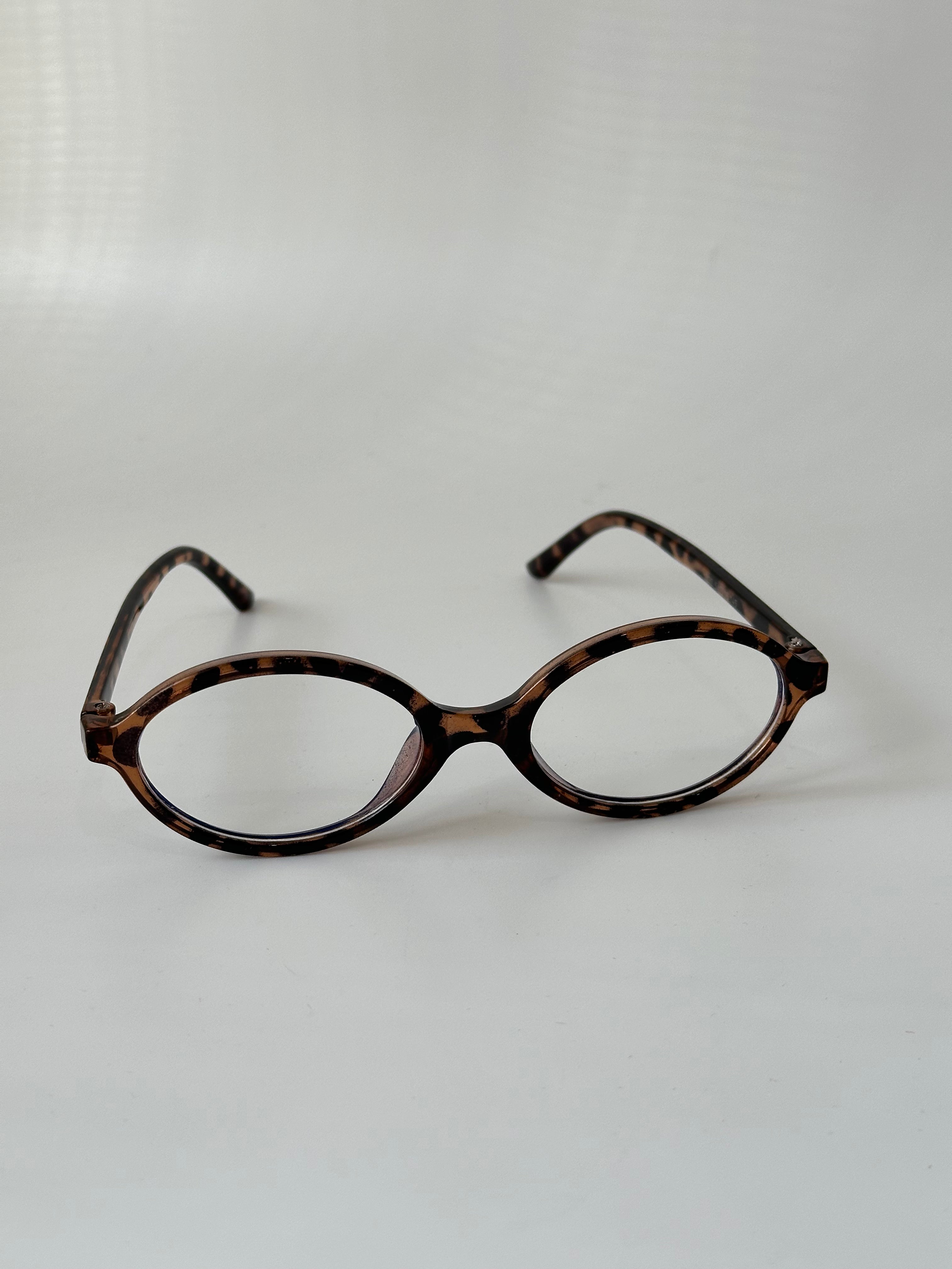 Elips leopar çerceve imaj gözlük